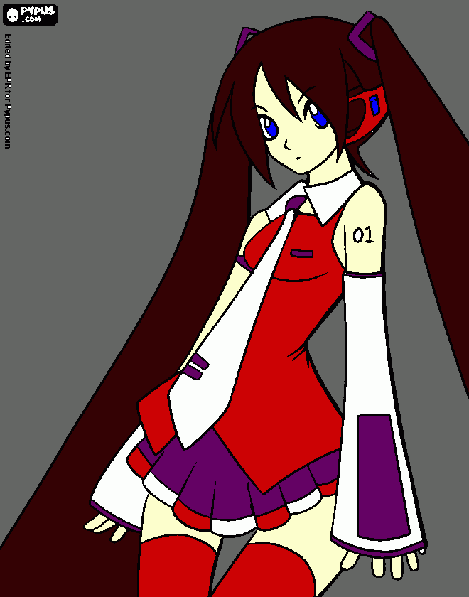 Kayla Miku coloring page