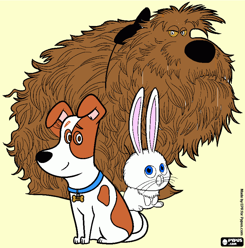 Kedvencek titkos élete coloring page