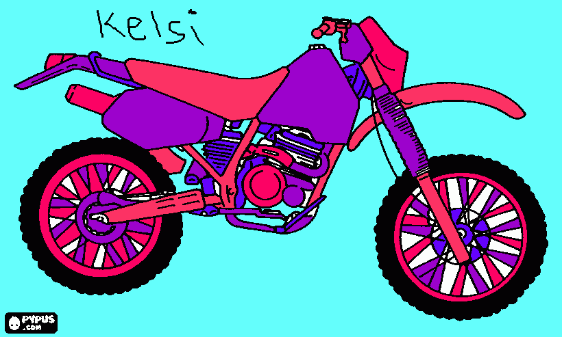 Kelsi's dirt bike coloring page
