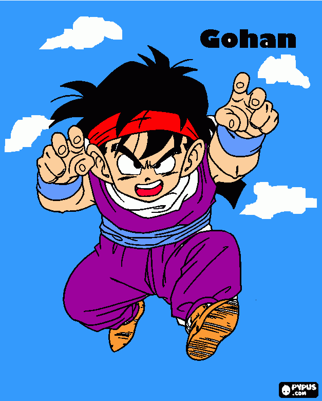 Kid Gohan coloring page