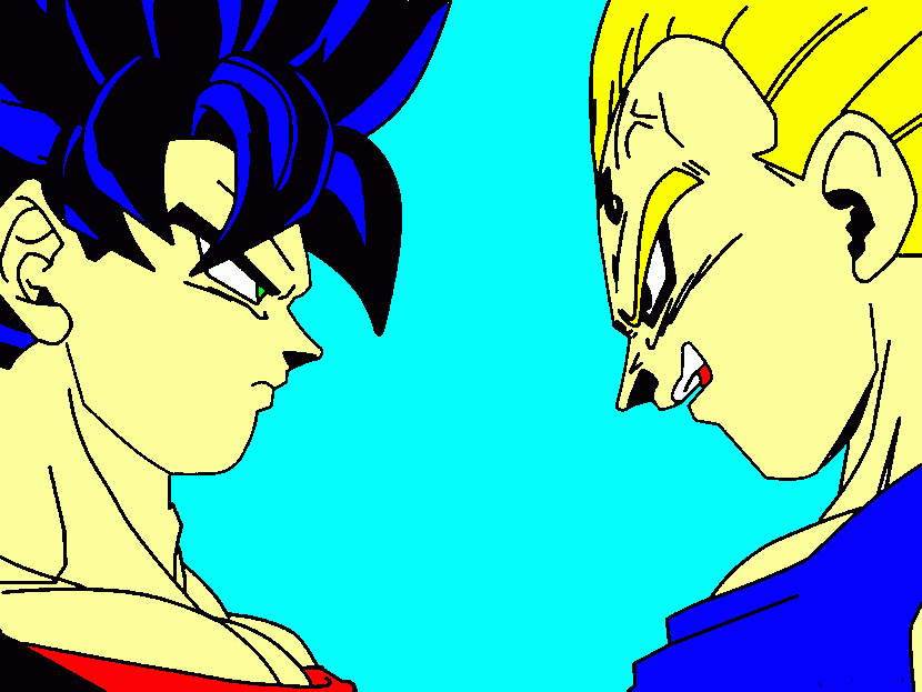 Killer Versus Majin Vegeta coloring page