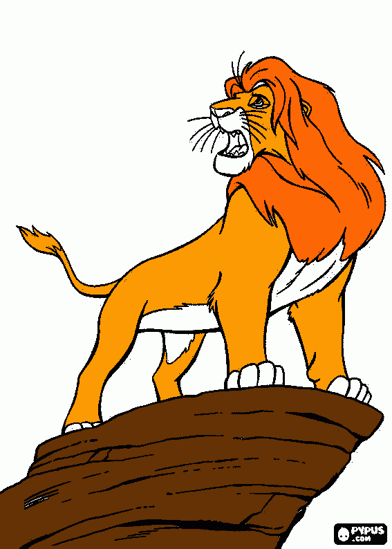 king of the jungle coloring page