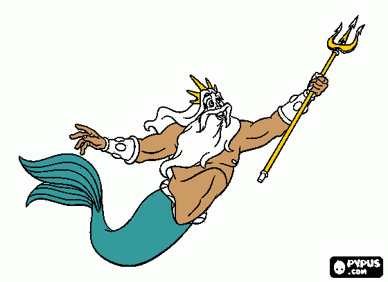 king triton coloring page