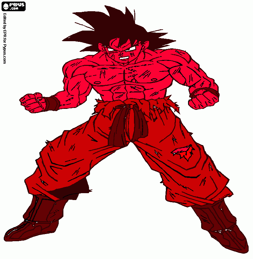 kioken goku coloring page