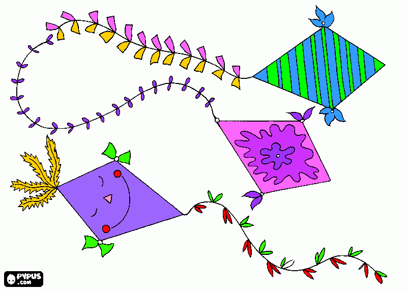 kite coloring page