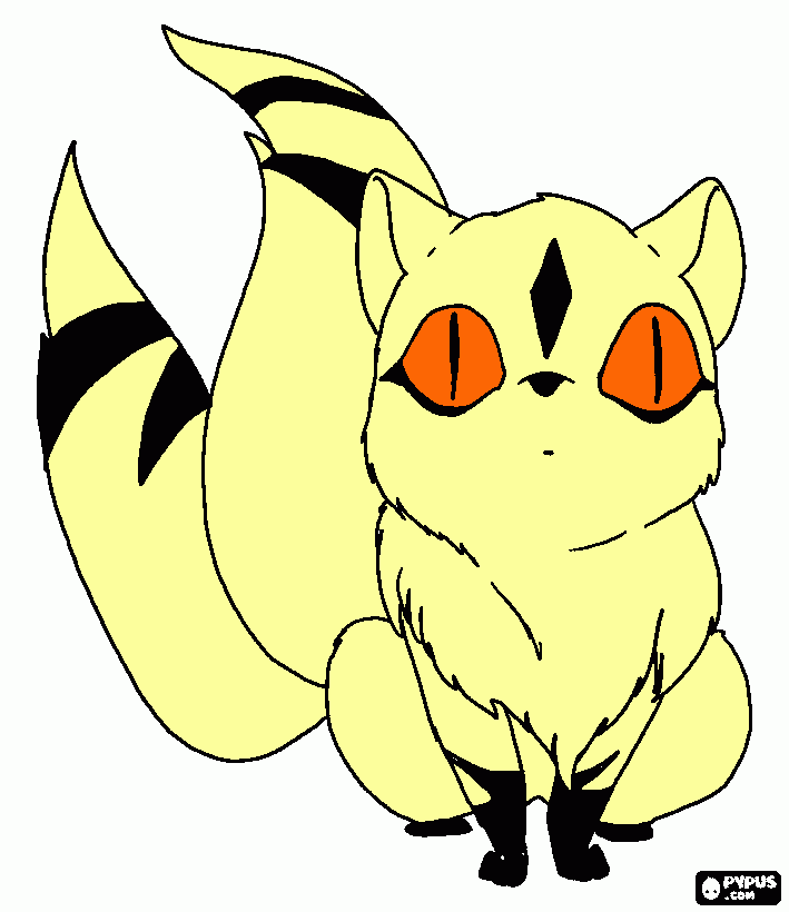 Kitten Kirara coloring page