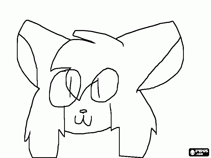 Kittydog coloring page