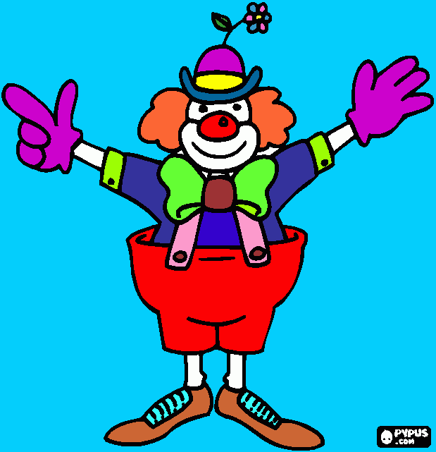 Klaun coloring page