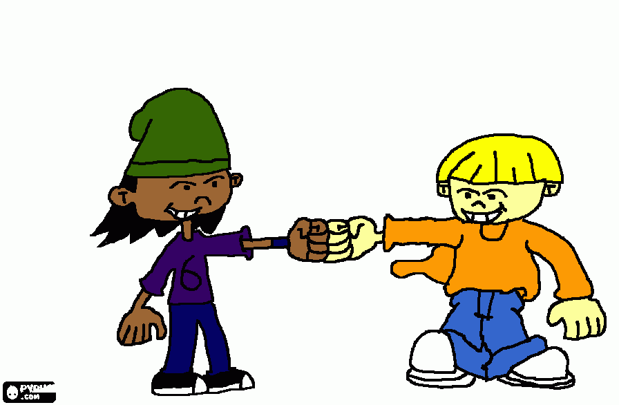 KND Numbuh 6 and Numbuh 4 coloring page