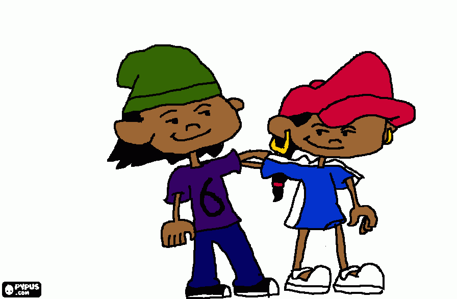 KND Numbuh 6 and Numbuh 5 coloring page