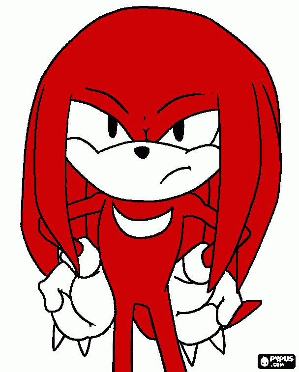 knuckles the boi coloring page