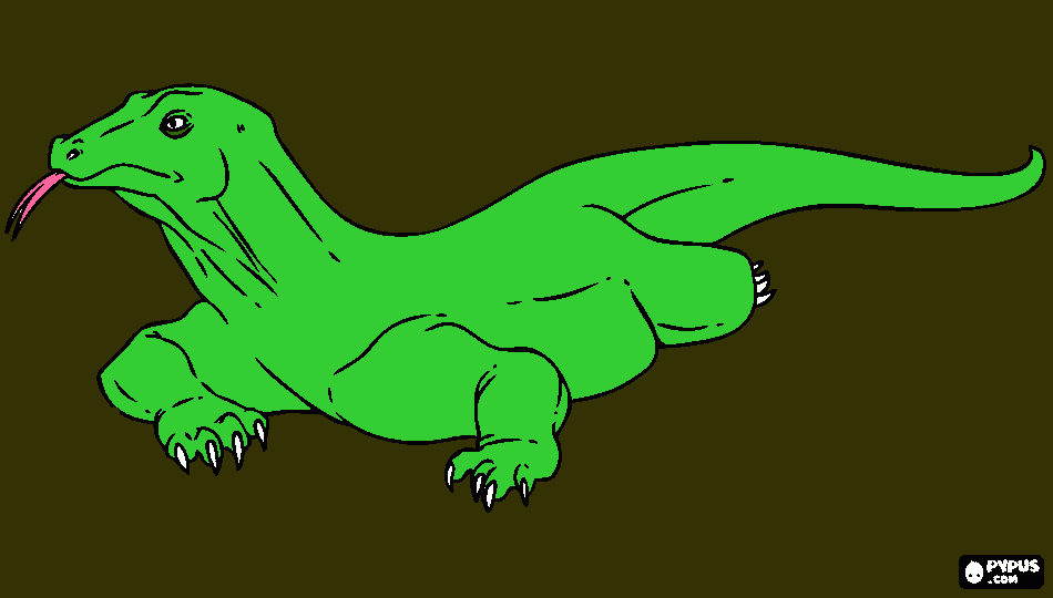 komodo dragon coloring page