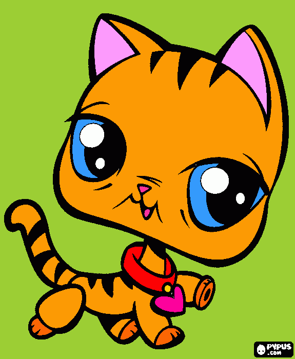 kotek coloring page