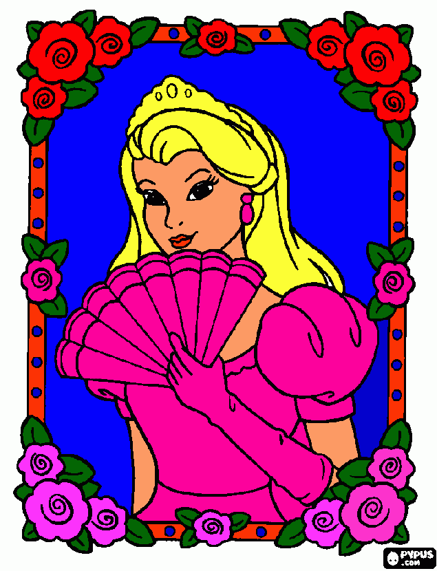księzniczka na ziarnku grochu coloring page