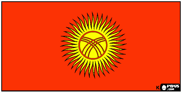 Kyrgyzstan coloring page