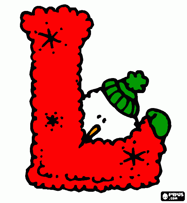 L letter coloring page