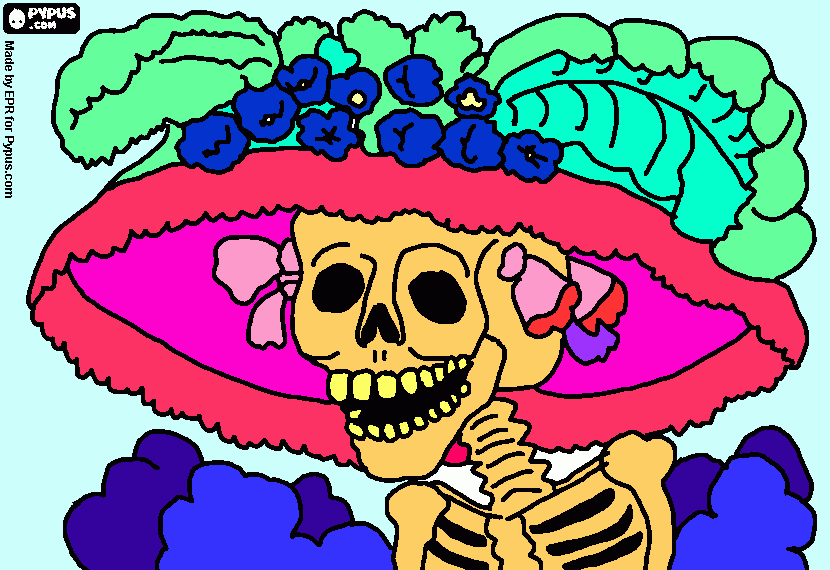 la catrina de mi mami coloring page