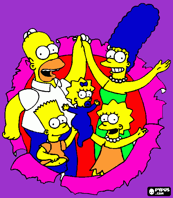 la familia simpson coloring page