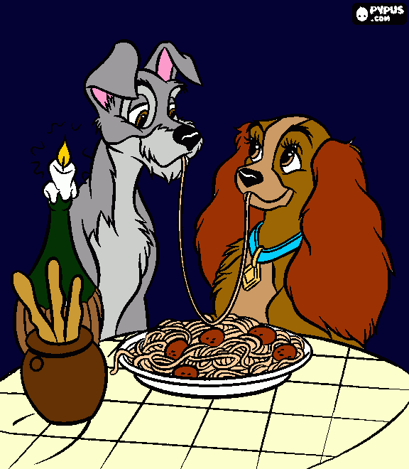 Lady and the Tramp coloring page
