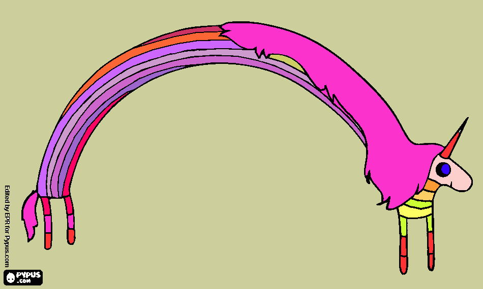 lady raincorn coloring page