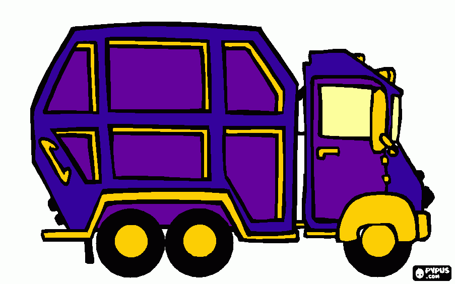 Lakers Trash Truck coloring page