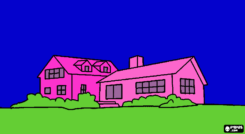large house coloring page
