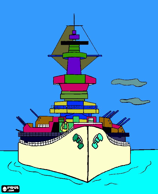 larse boat coloring page