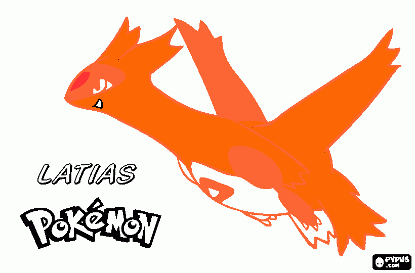 latias color coloring page