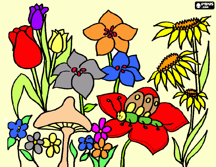 le printemps coloring page