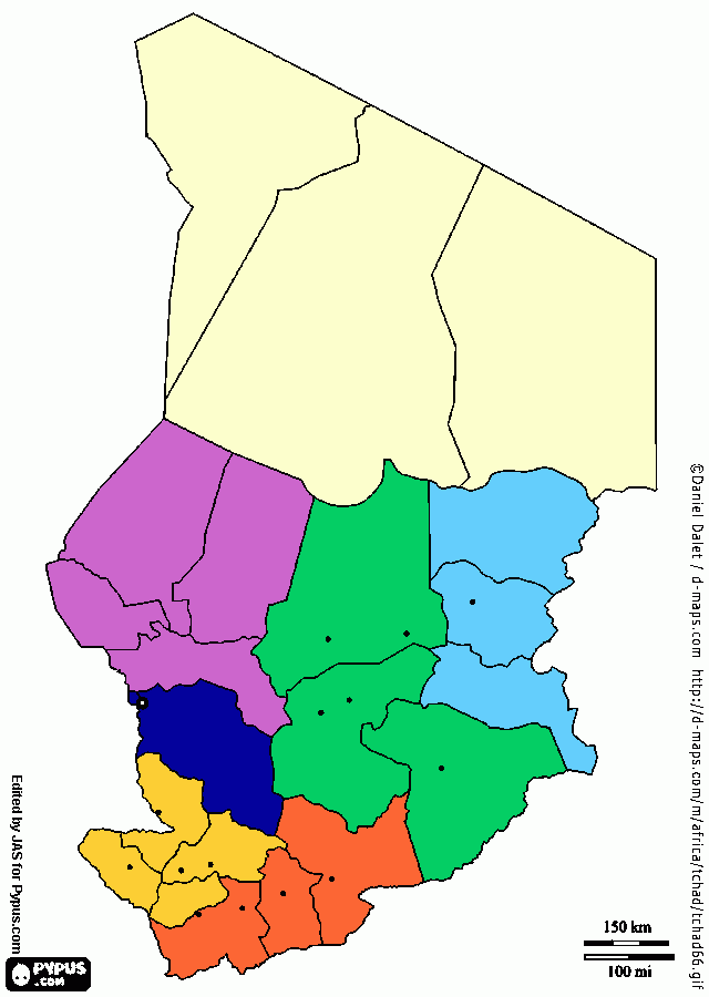 le tchad coloring page