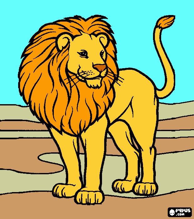 Leon coloring page