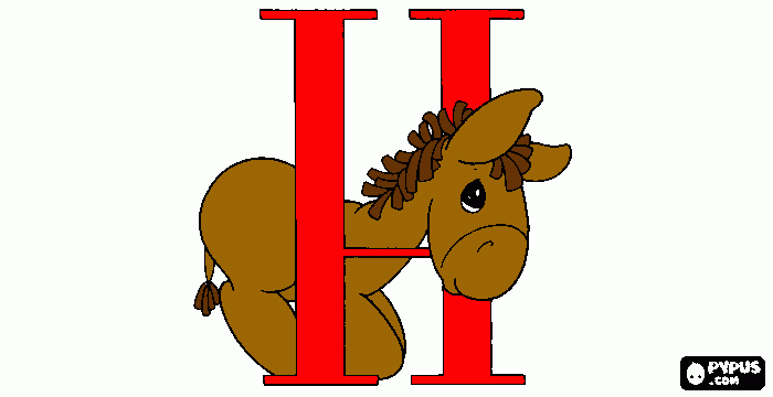 letter h coloring page