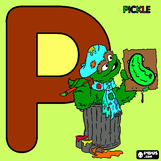 letter P coloring page