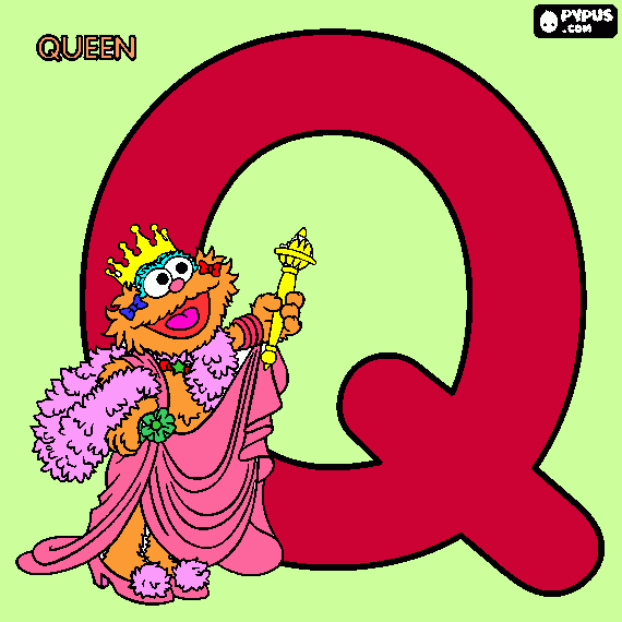 letter Q coloring page