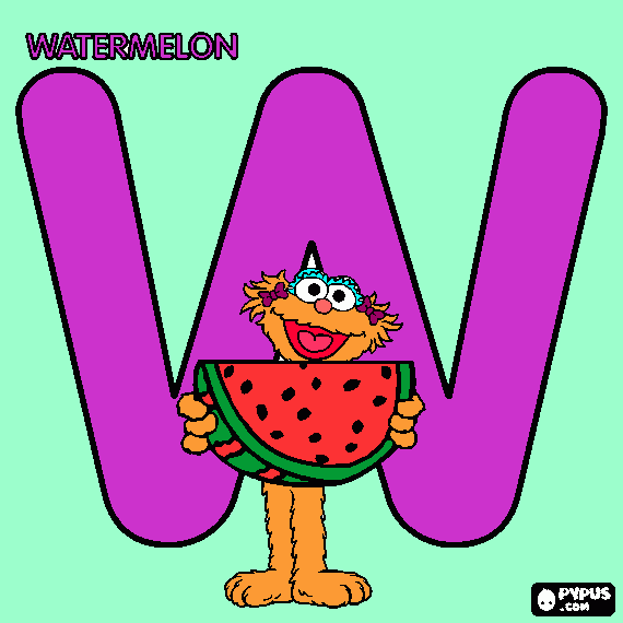 letter W coloring page