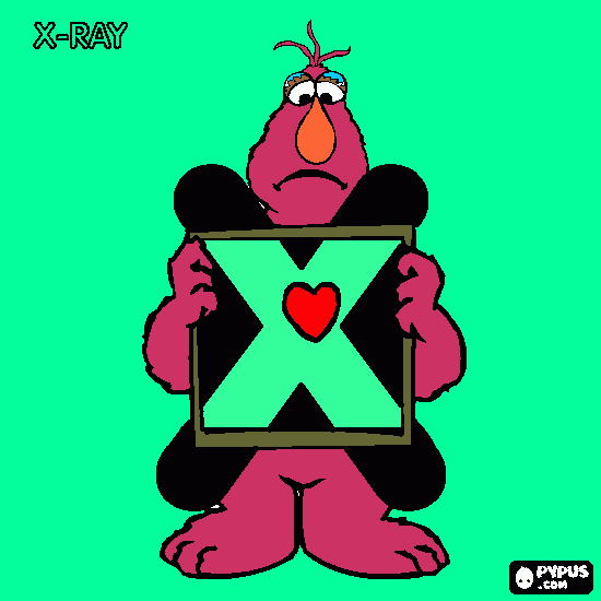 letter X coloring page