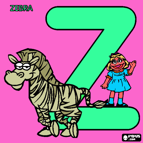 letter Z coloring page