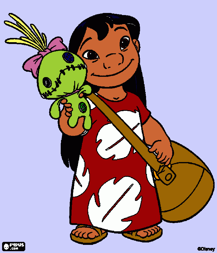 Lilo and Scruff coloring page