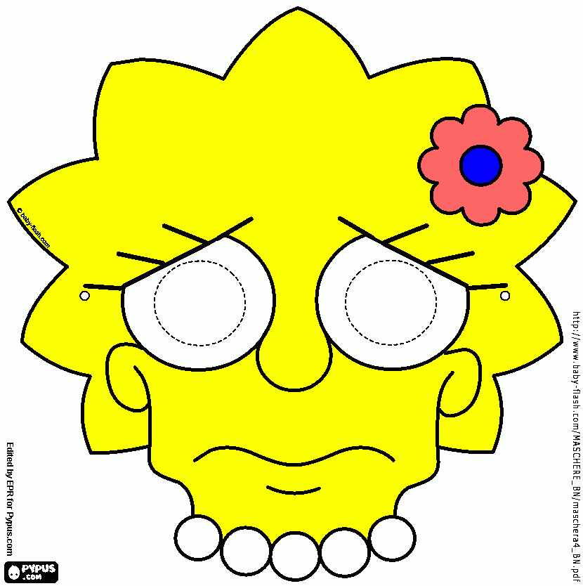 Lisa from the Simpsons  coloring page