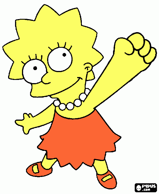 lisa simpson coloring page