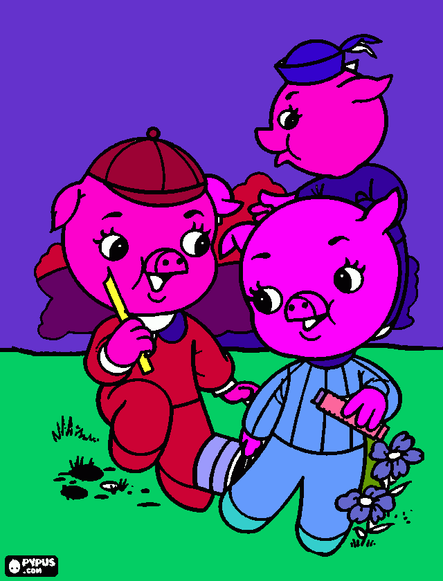 litte pig coloring page