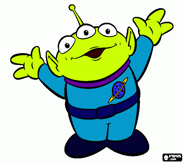 little green men coloring page