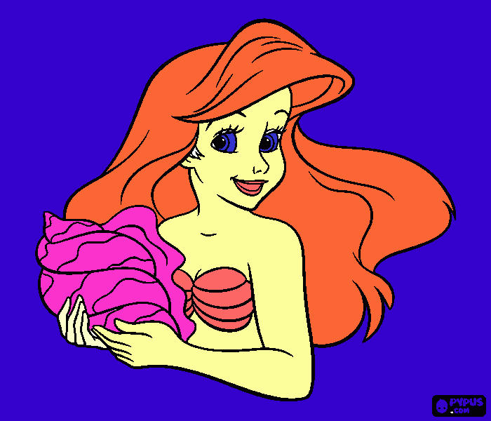 little mermaid coloring page