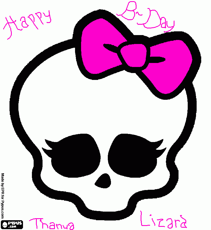 liz's bday card coloring page