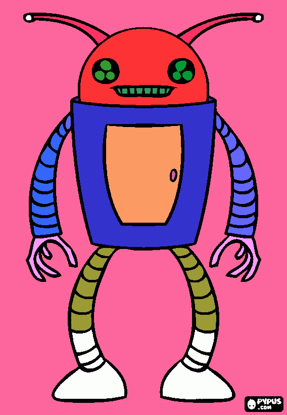 logans robot coloring page