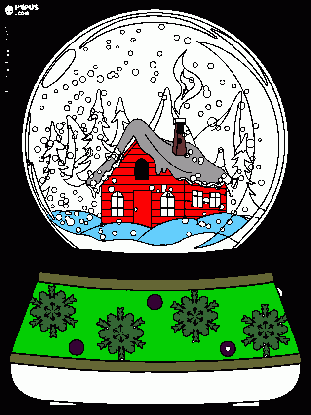 Logans Snowglobe Coloring coloring page