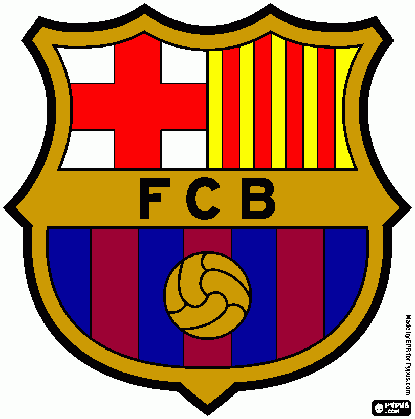 logo barcelona coloring page