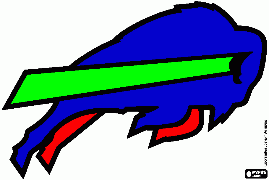 Logo of Buffalo Bills, american football team coloring page