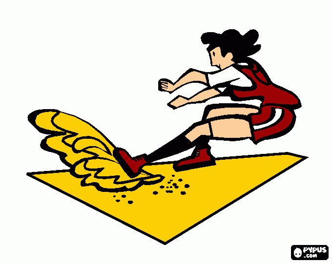 Long Jump coloring page
