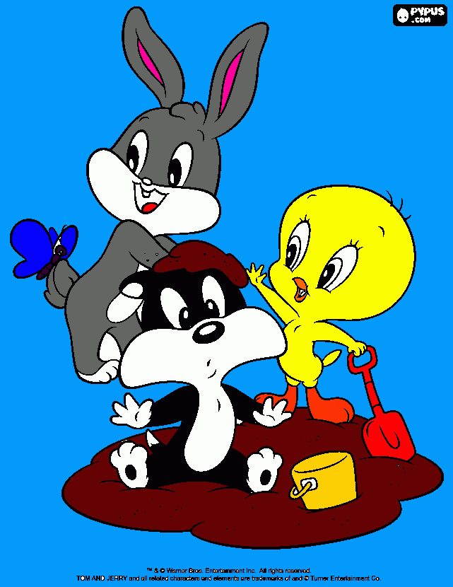 Loonie tune babies coloring page